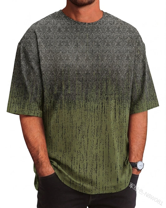 Runcati Mens Army Green Oversized T Shirt