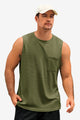 Runcati Mens Army Green Athletic Tank Tops
