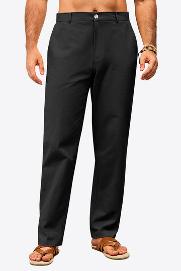 Runcati Black Linen Pants