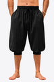 Runcati Mens Black Harem Shorts