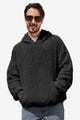 Runcati Mens Black Sherpa Hoodies