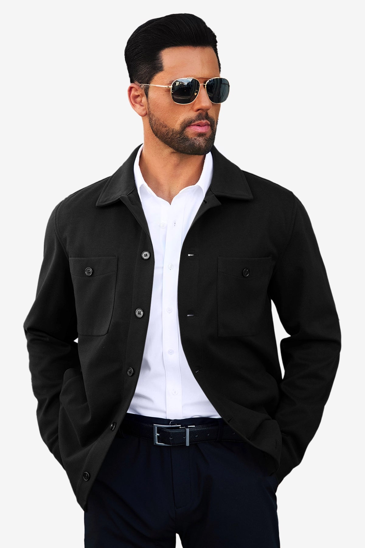 Runcati Mens Black Stylish Jacket