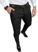Runcati Mens Black Skinny Dress Pants