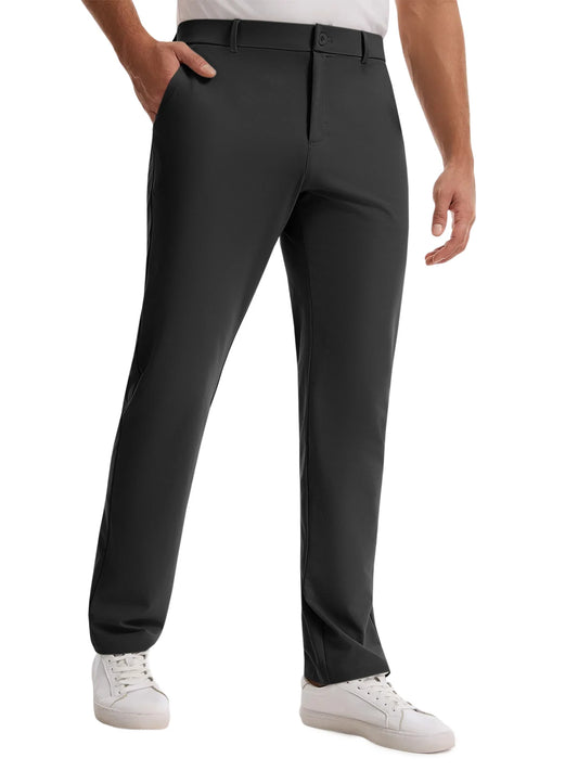 Runcati Mens Black Stretch Golf Pants