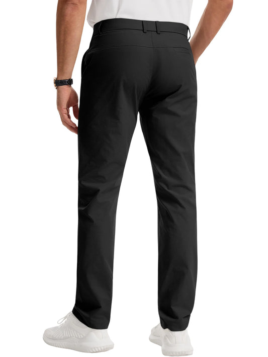 Runcati Mens Black Stretch Golf Pants