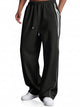 Runcati Mens Black Striped Y2K Track Pants