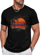 Runcati Mens Black Sunset Graphic Tee