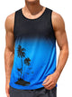 Runcati Mens Blue Casual Tank Tops