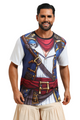 Runcati Mens Blue Pirate Captain T-Shirts