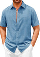 Runcati Mens Bluish Gray Summer Shirt