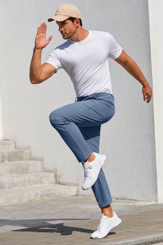 Runcati Mens Bluish Grey  Golf Pants