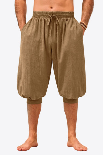Runcati Mens Brown Baggy Beach Shorts