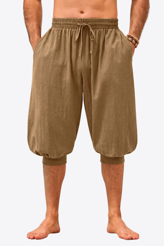 Runcati Mens Brown Baggy Beach Shorts