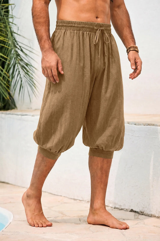 Runcati Mens Brown Baggy Beach Shorts