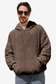 Runcati Mens Brown Sherpa Hoodies