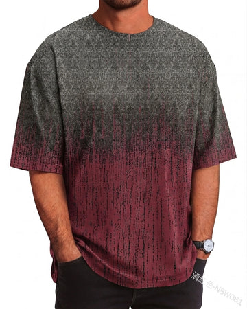 Runcati Mens Burgundy Oversized T Shirt