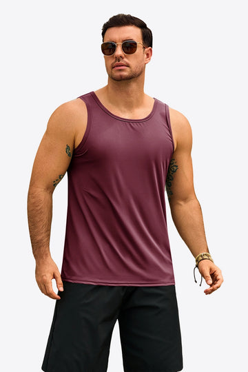 Runcati Mens Burgundy Sleeveless Tank Tops