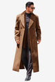Runcati Mens Coffee Full Length Trench Coat