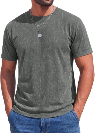 Runcati Mens Dark Gray Casual T-Shirt