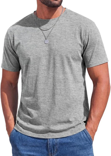 Runcati Mens Gray Vintage Basic Tee