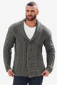 Runcati Grey Shawl Collar Cardigan Sweater