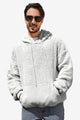 Runcati Mens Grey Sherpa Hoodies