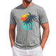 Runcati Mens Grey Palm Tree Tee