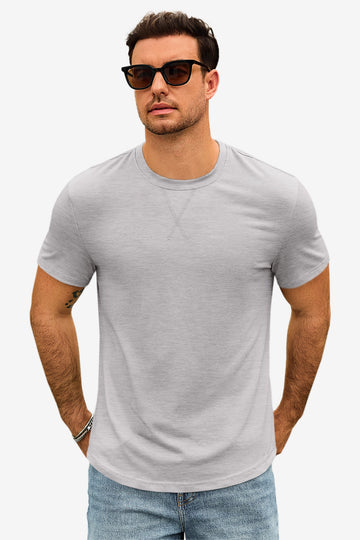 Runcati Mens Grey Short Sleeve T-Shirts