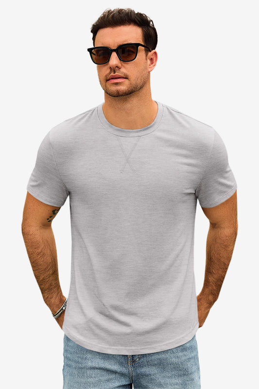 Runcati Mens Grey Short Sleeve T-Shirts