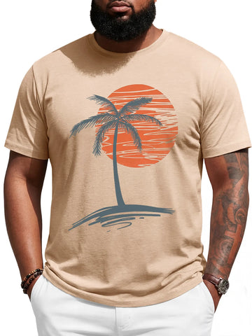 Runcati Mens Khaki Big and Tall Shirts