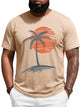 Runcati Mens Khaki Big and Tall Shirts