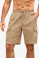 Runcati Mens Khaki Cargo Shorts