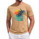 Runcati Mens Khaki Palm Tree Tee