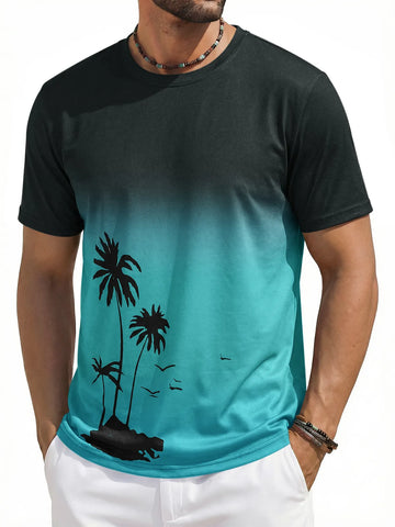Runcati Mens Lake Green Short Sleeve T-Shirts
