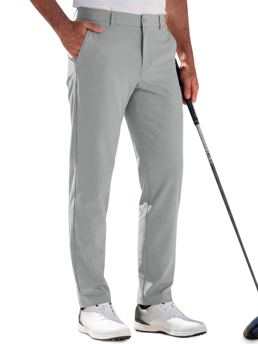 Runcati Mens Light Gray Work Golf Pants