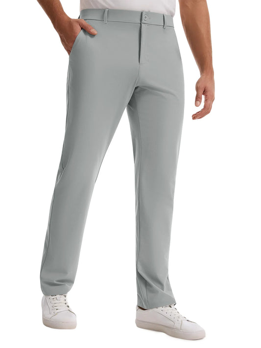 Runcati Mens Light Gray Work Golf Pants