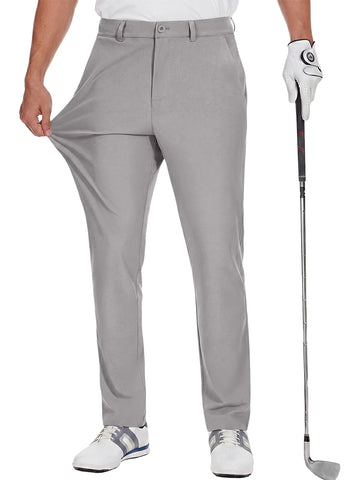 Runcati Mens Light Gray Work Golf Pants