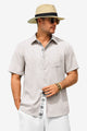Runcati Mens Light Khaki Short Sleeve Shirts