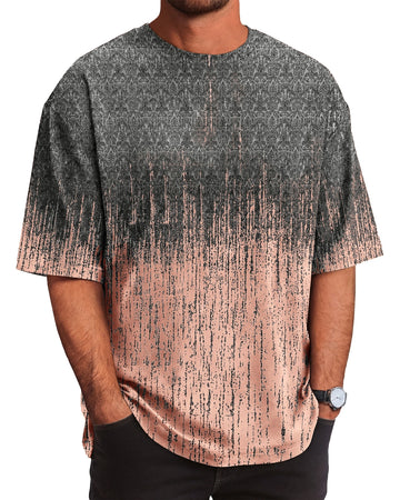 Runcati Mens Light Pink Oversized T Shirt