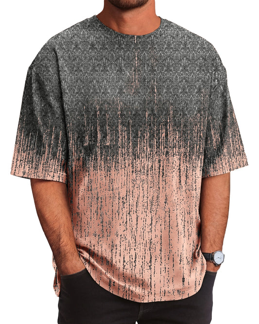 Runcati Mens Light Pink Oversized T Shirt