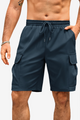 Runcati Mens Navy Blue Cargo Shorts