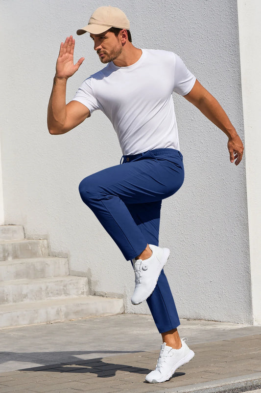 Runcati Mens Navy Blue Golf Pants