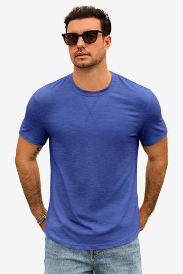 Runcati Mens Navy Blue Short Sleeve T-Shirts