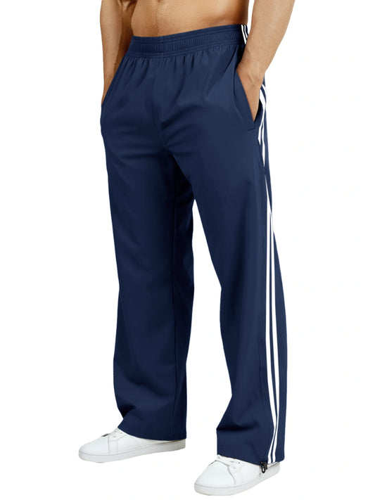 Runcati Mens Navy Y2K Parachute Track Pants