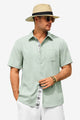 Runcati Mens Olive Green Short Sleeve Shirts