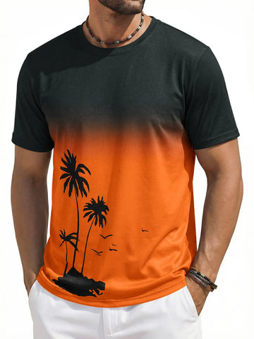 Runcati Mens Orange Short Sleeve T-Shirts