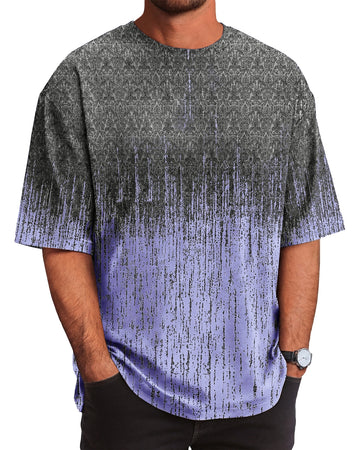 Runcati Mens Purple Oversized T Shirt
