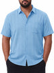 Runcati Mens Sky Blue Big and Tall Shirts