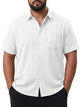 Runcati Mens White Big and Tall Shirts