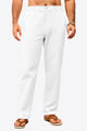 Runcati White Linen Pants